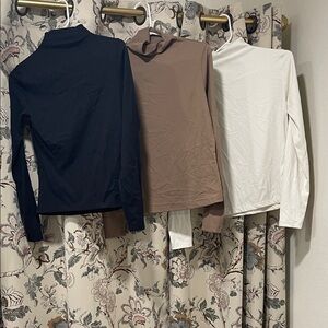 Yogalicious Long Sleeve Tops - Black, Brown, and White